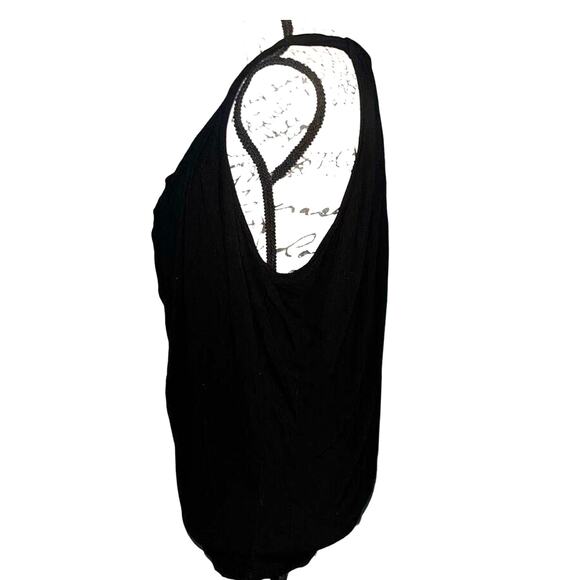 Michael Stars black drape top OS - Picture 2 of 5